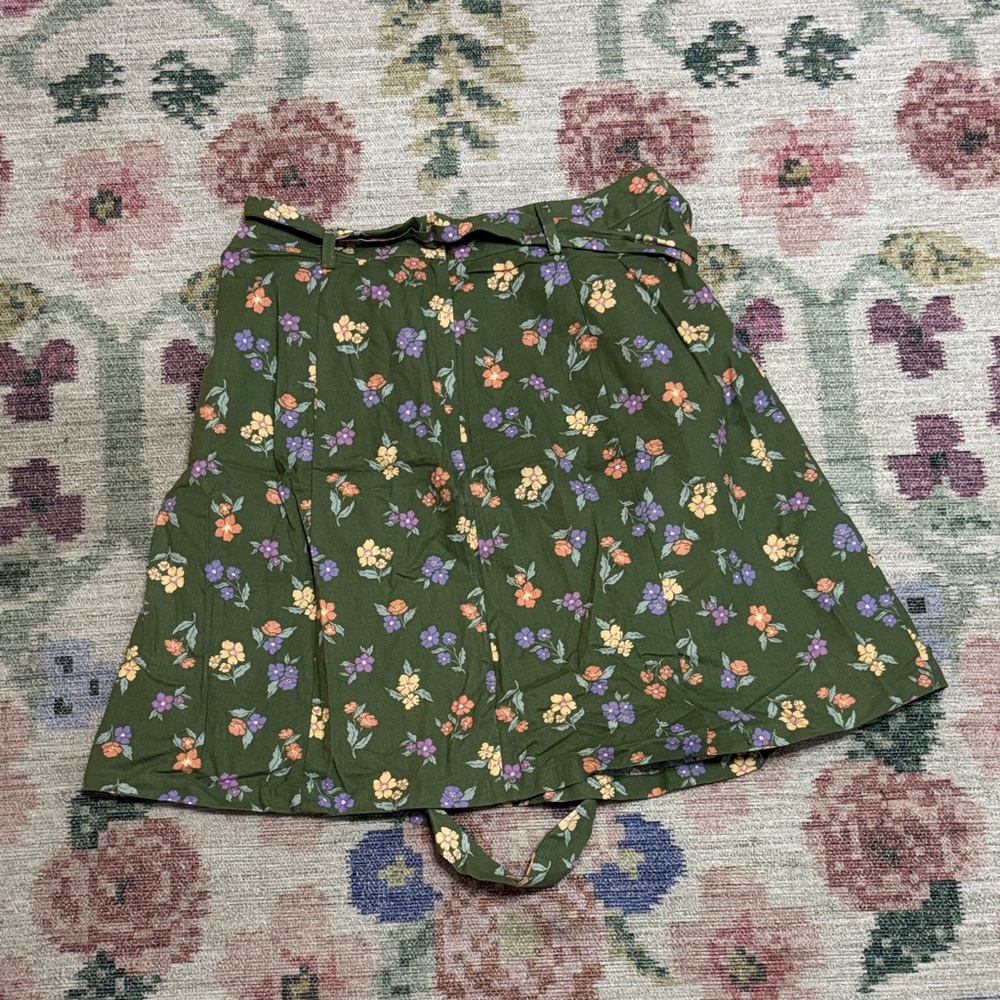 Princess Highway Floral Mini Skirt in Green and Purple